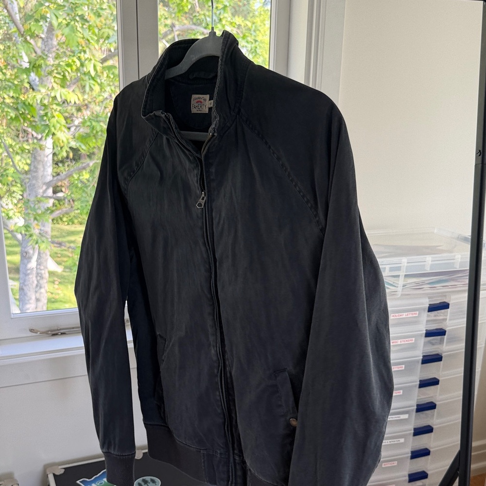 Faherty Navy Bomber Jacket